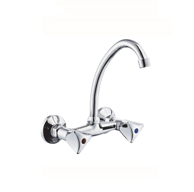 Wall Mounted Double Handle Bridge Faucet KM6173