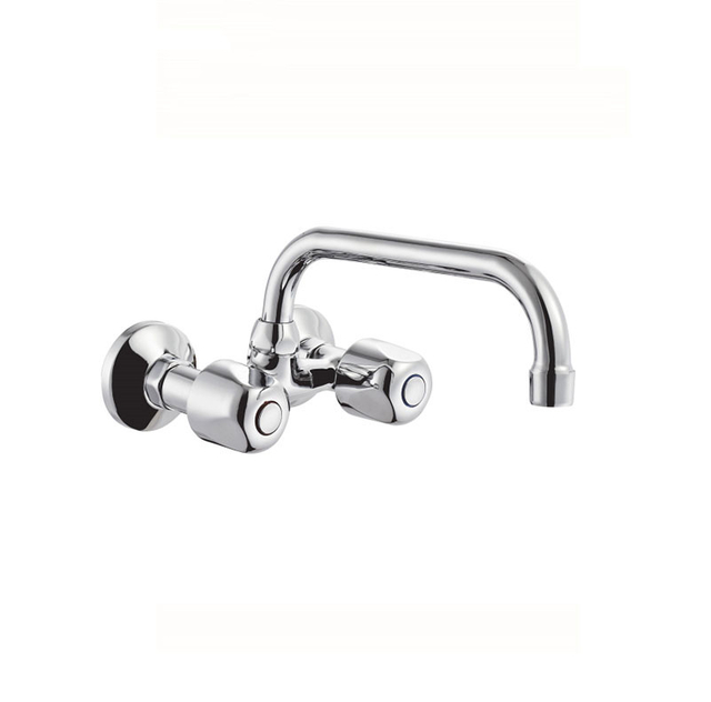 Wall Mounted Double Handle Kitchen Faucet KM6167