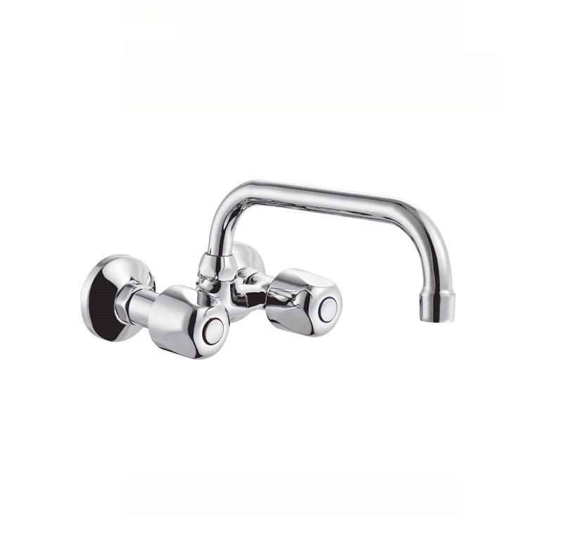 Wall Mounted Double Handle Kitchen Faucet KM6167