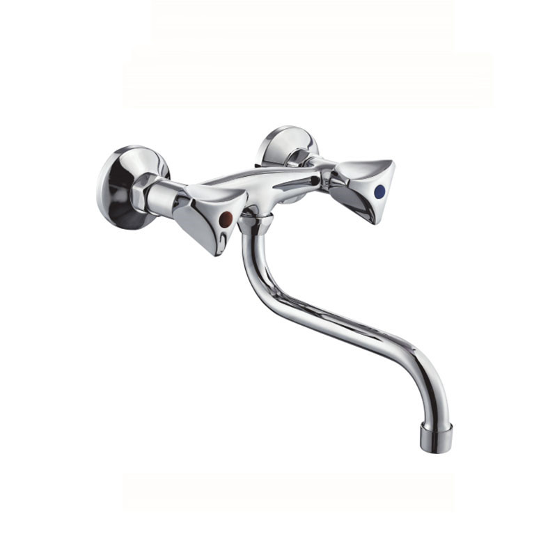 Wall Mounted Double Handle Bridge Faucet KM6177